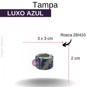 TAMPA LUXO B/28/410 AZUL FURADA