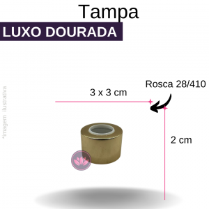 TAMPA LUXO B/28/410 DOURADA FURADA