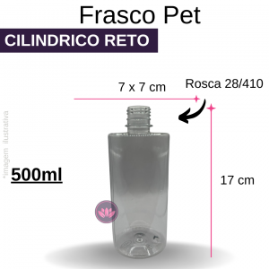 FRASCO PET 500ML B/28/410 CILINDRICO RETO