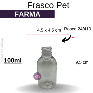 FRASCO PET 100ML B/24/410 FARMA