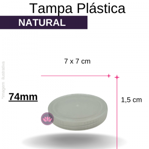 TAMPA PLÁSTICA 74MM NATURAL