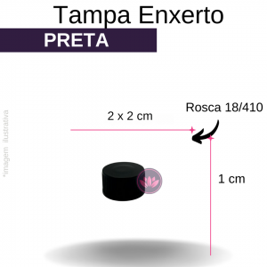 TAMPA ENXERTO B/18/410 PRETA