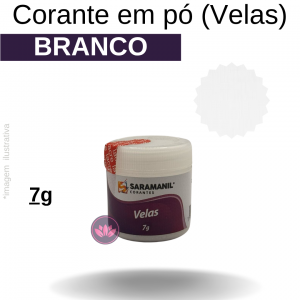 CORANTE EM PÓ BRANCO 7 GRS (VELAS)
