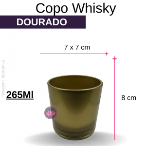 COPO DEGRADE DOURADO 265ML