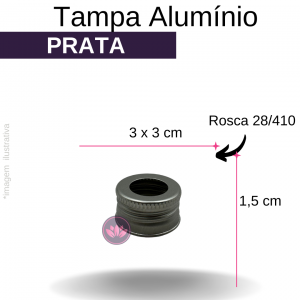 TAMPA ALUMINIO B/28/410 PRATA FURADA