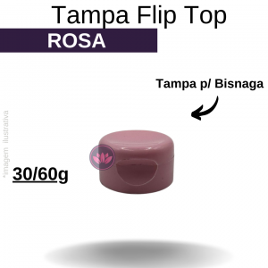 TAMPA FLIP TOP P/ BISNAGA 30/60G ROSA