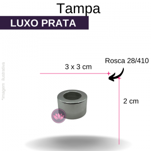 TAMPA LUXO B/28/410 PRATA FURADA