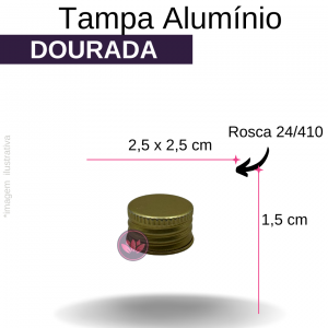 TAMPA ALUMINIO B/24/410 DOURADA