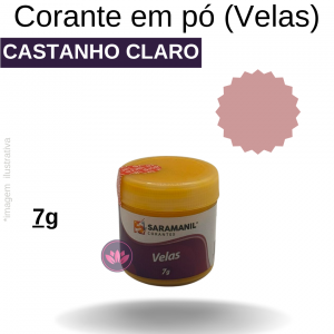 CORANTE EM PÓ CASTANHO CLARO 7 GRS (VELAS)