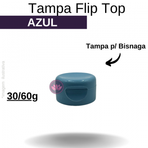 TAMPA FLIP TOP P/ BISNAGA 30/60G AZUL