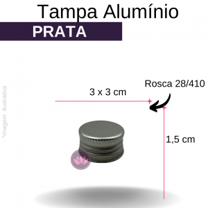 TAMPA ALUMINIO B/28/410 PRATA