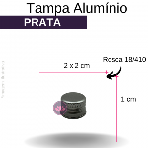 TAMPA ALUMINIO B/18 PRATA