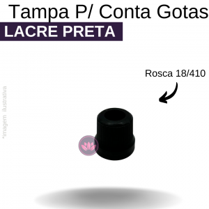 TAMPA LACRE C/FURO B/18 PRETA