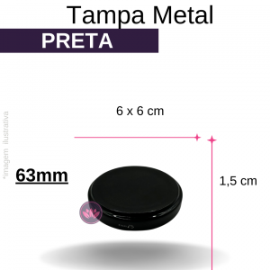 TAMPA METAL 63MM PRETA