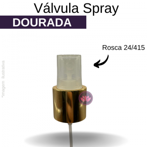 VALVULA B/24/415 SPRAY DOURADA/TRANSP