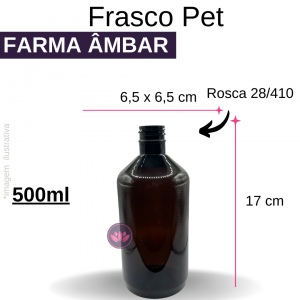 FRASCO PET 500 ML B/28/410 AMBAR FARMA