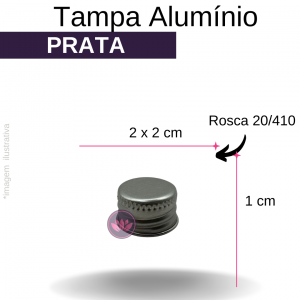 TAMPA ALUMINIO B/20 PRATA