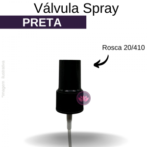 VALVULA B/20 SPRAY PRETA RISCADA