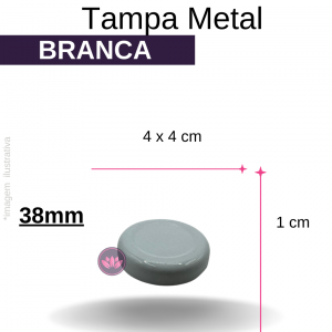 TAMPA METAL 38MM BRANCA