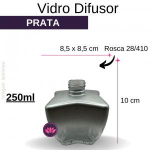VIDRO DIFUSOR 250 ML DEG PRATA B/28