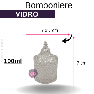 BOMBONIERE DE VIDRO 100ML