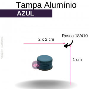 TAMPA ALUMINIO B/18 AZUL