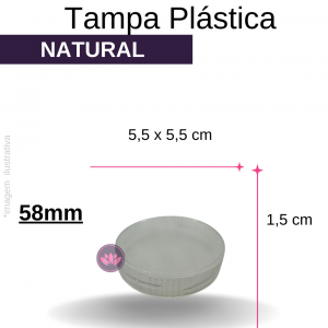 TAMPA PLÁSTICA 58MM NATURAL