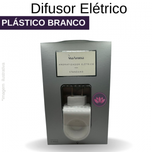 DIFUSOR ELÉTRICO PLÁSTICO BRANCO BIVOLT VIA AROMA