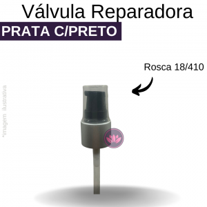 VALVULA REP. PONTAS B/18 PRATA C/BRANCO/PRETO