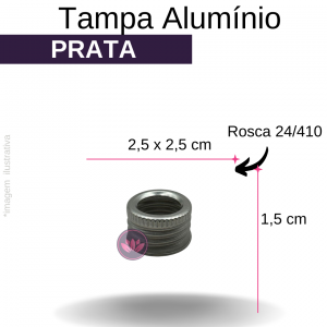 TAMPA ALUMINIO B/24/410 PRATA FURADA