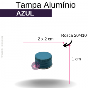 TAMPA ALUMINIO B/20 AZUL