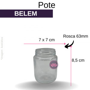 POTE VIDRO 200 ML BELEM R/63 S/TP