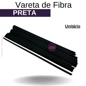 VARETA DE FIBRA 25 CM PRETA