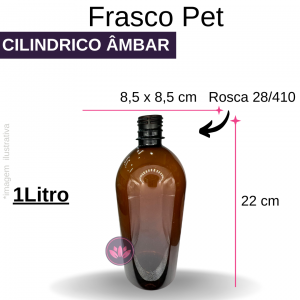 FRASCO PET 1000 ML B/28/410 AMBAR