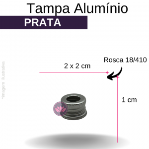 TAMPA ALUMINIO B/18 PRATA FURADA