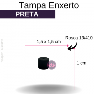 TAMPA ENXERTO B/13 PRETA