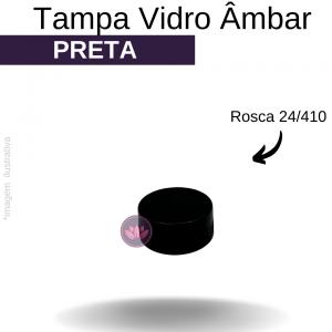 TAMPA VIDRO PLUMA B/24 PRETA