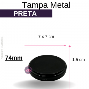 TAMPA METAL 74MM PRETA