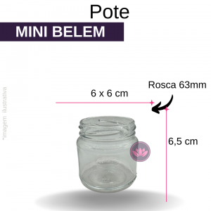 POTE VIDRO 120 ML MINI BELEM R/63 S/TP