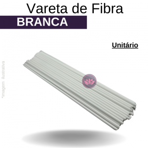 VARETA DE FIBRA 25CM  BRANCA