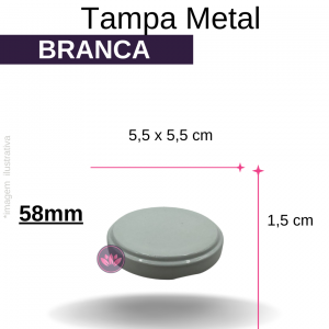 TAMPA METAL 58MM BRANCA