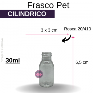 FRASCO PET 30 ML B/20/410 CILINDRICO