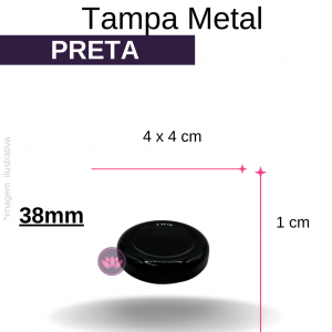 TAMPA METAL 38MM PRETA