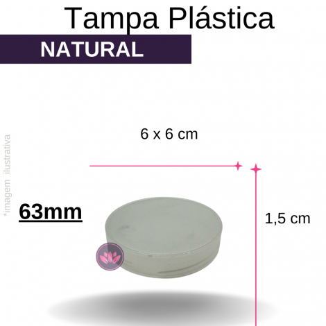 TAMPA PLÁSTICA 63MM NATURAL