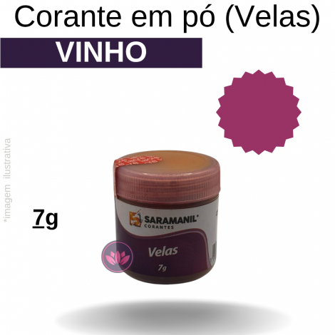 CORANTE EM PÓ VINHO 7 GRS (VELAS)