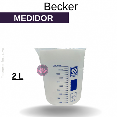 BECKER PLÁSTICO AZUL 2000 ML (NALGON)