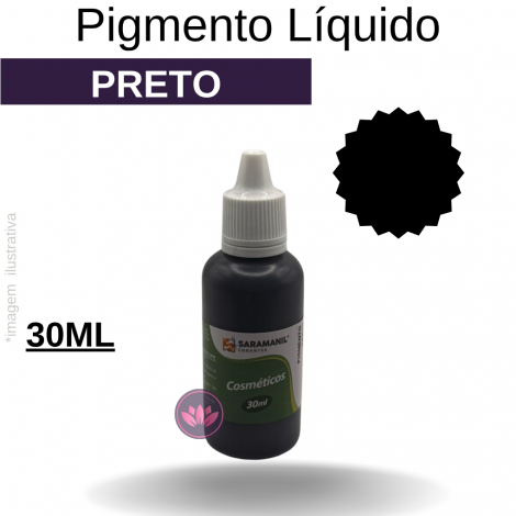 PIGMENTO PRETO LIQUIDO COSMETICO 30 ML SARAMANIL