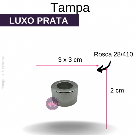 TAMPA LUXO B/28/410 PRATA FURADA