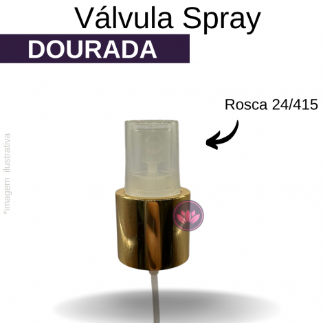 VALVULA B/24/415 SPRAY DOURADA/TRANSP