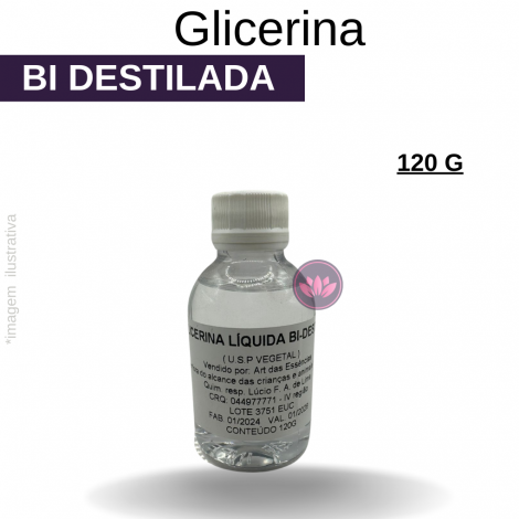 GLICERINA LIQUIDA BI DESTILADA 120 GRS USP
